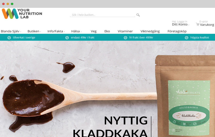 Your Nutrition - Website Design & Development screenshot 1